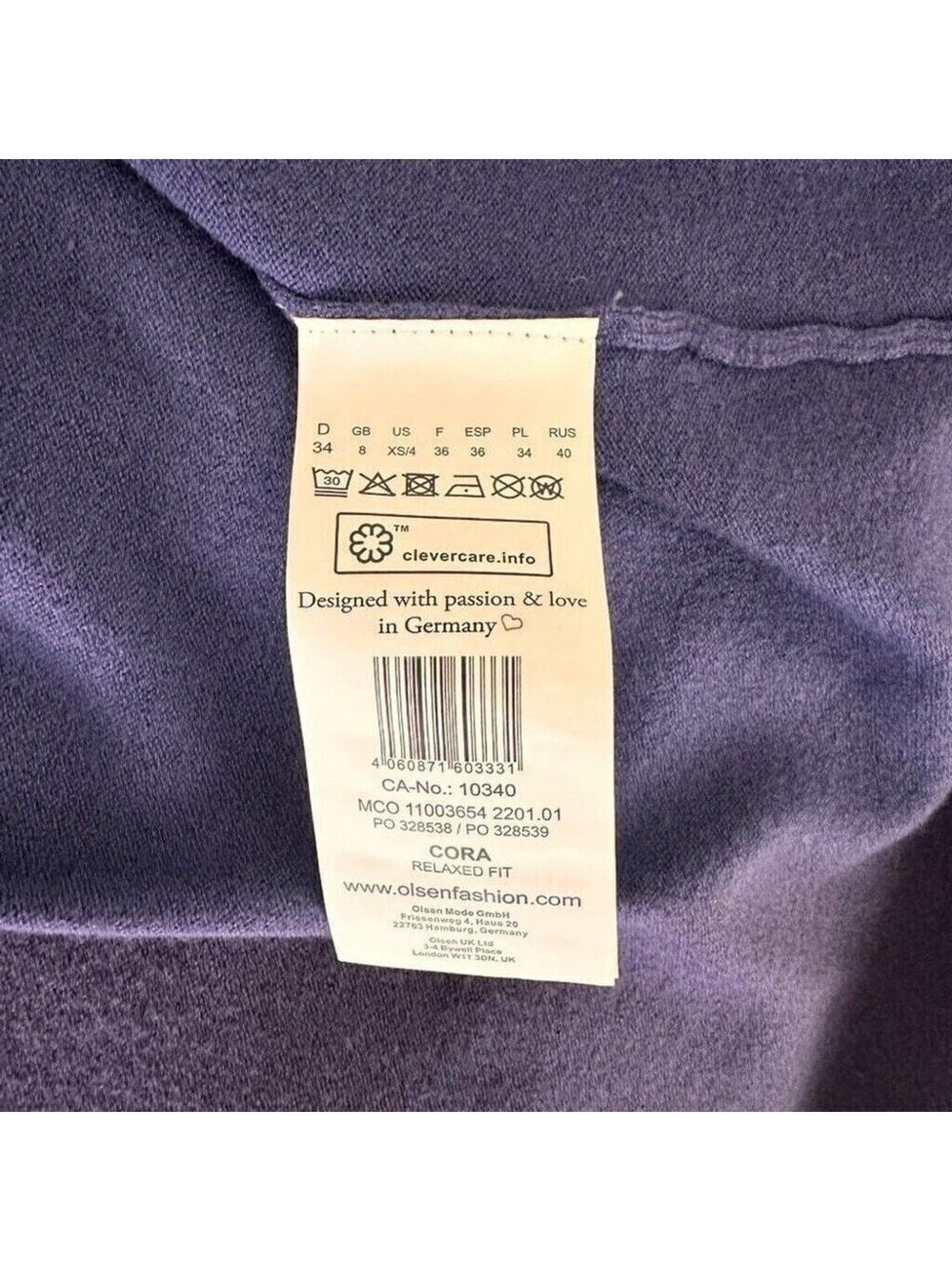 Olsen Women’s Snap Button Mock Neck Sweater Size 4 XS Blue Soft New - Picture 11 of 14